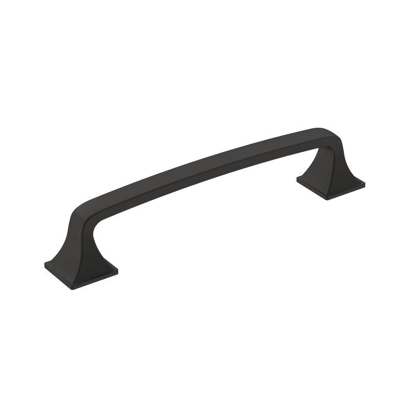 Matte Black Steel Traditional Cabinet Drawer Pull with Mounting Hardware