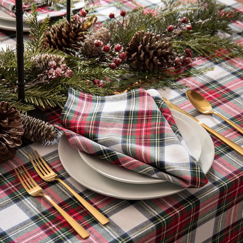 Christmas Classic Holiday Plaid Cotton Napkin Set of 8