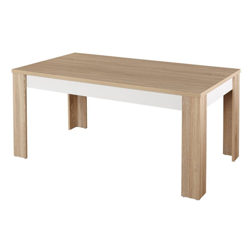 Mandy Natural and White Wood Dining Table