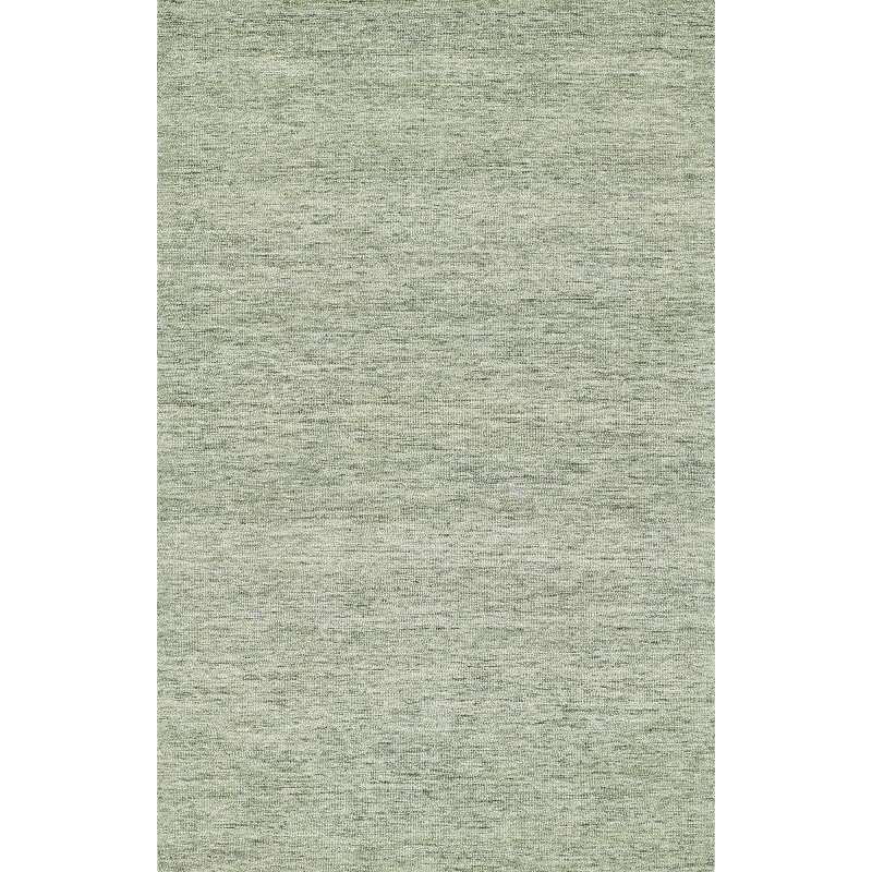 Sage Green Hand-Tufted Wool Rectangular Rug 2' x 3'