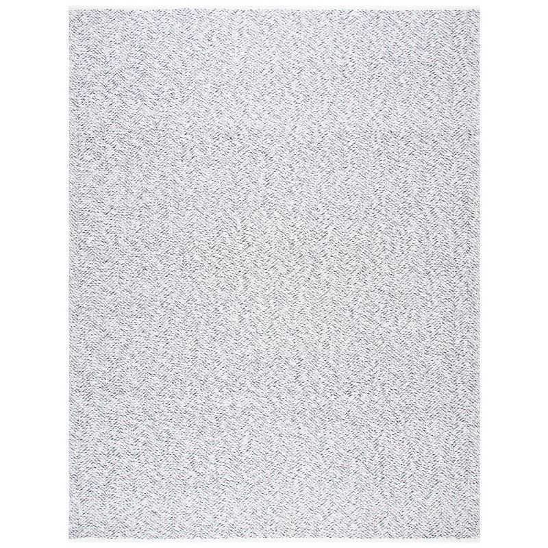 Hand-Tufted Cotton-Synthetic 9' x 12' Gray Rectangular Rug