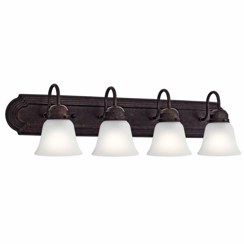 Distressed Bronze 30" Traditional Wall Vanity Light