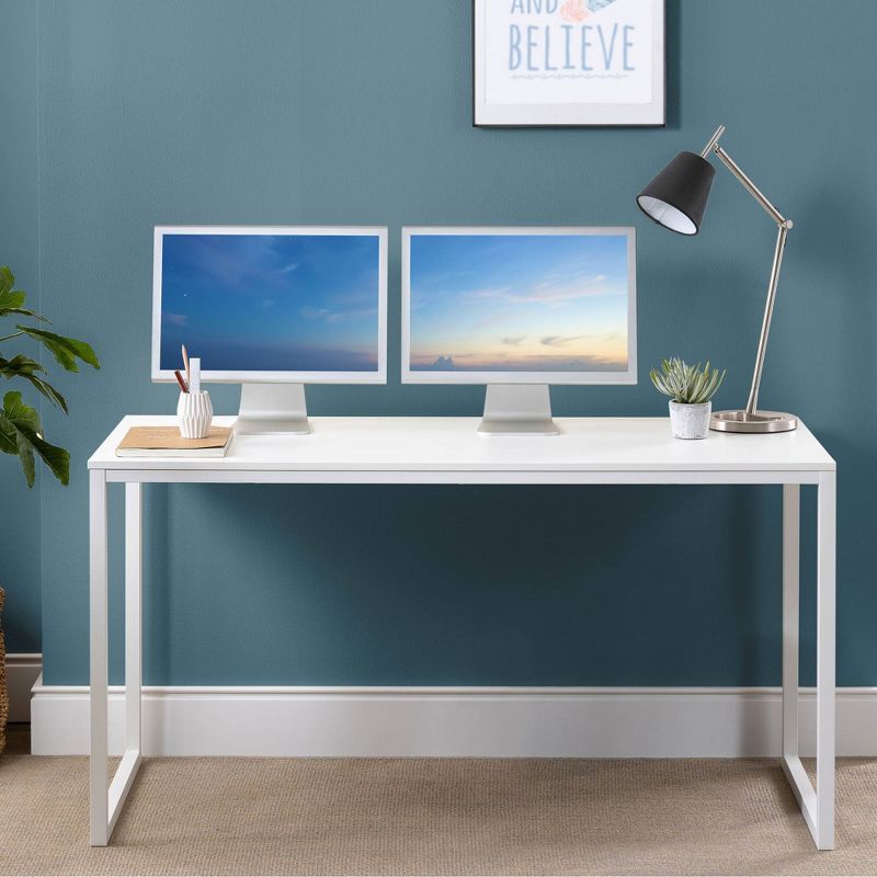 Jennifer 55'' White Metal Office Desk