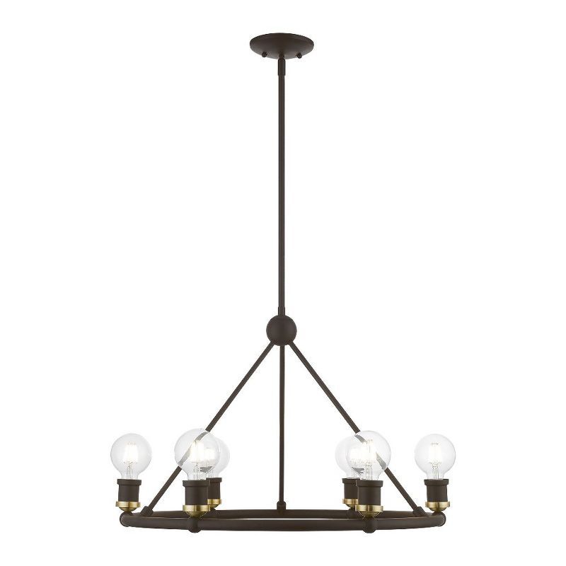 Lansdale Playful Mood 6-Light Bronze & Antique Brass Chandelier