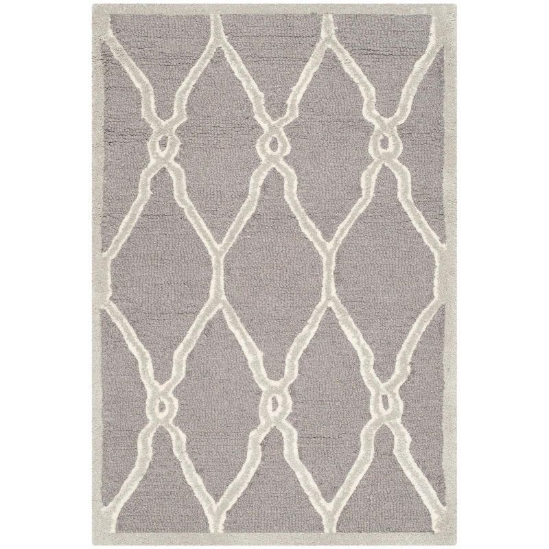 Cambridge Dark Grey and Ivory Hand-Tufted Wool Area Rug