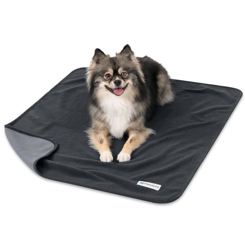 Medium Charcoal Waterproof Fleece Pet Blanket