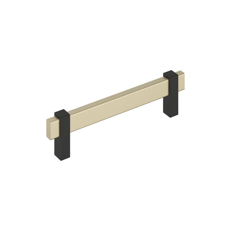 Golden Champagne and Matte Black 5-1/16 Inch Bar Pull