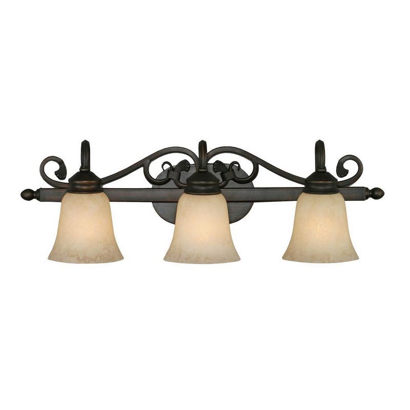 Bronze 3-Light Traditional Bathroom Vanity Fixture