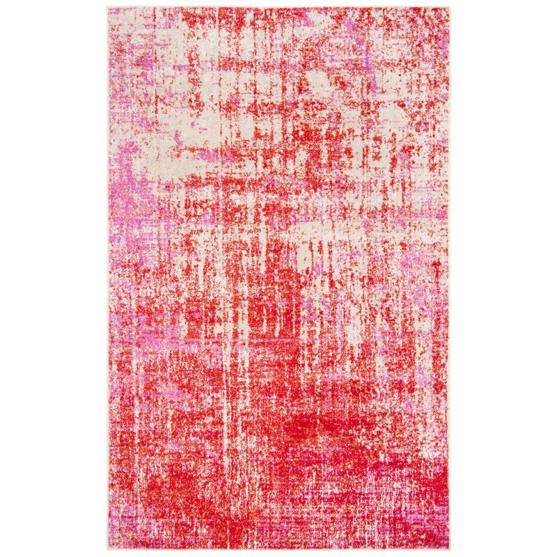 Chic Lodge Style Red & Gold Hand-Knotted Area Rug - 5'1" x 7'6"