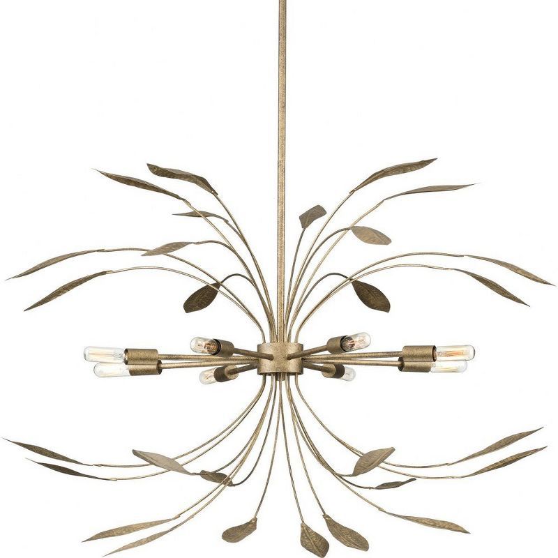 Mariposa Antique Gold 36" 8-Light Branch Pendant