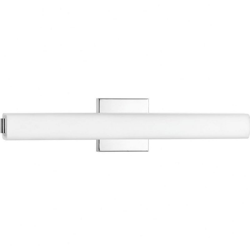 Chrome 22" Linear LED Bath Vanity Light with Opal Glass Shade