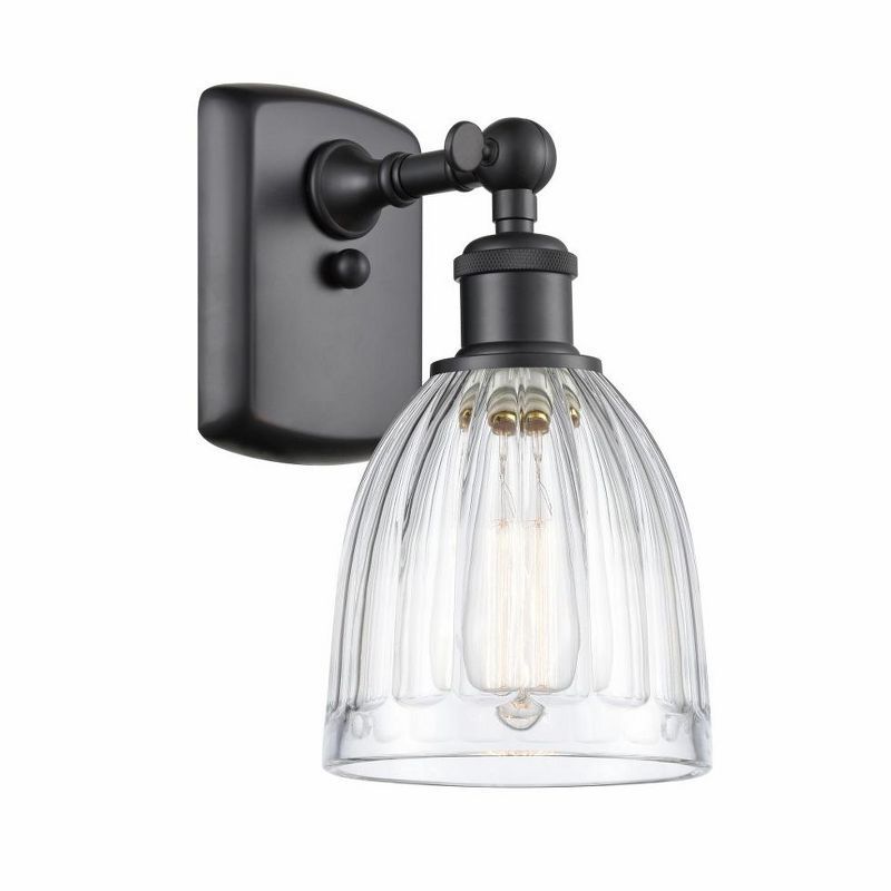 Brookfield Matte Black Industrial Dimmable Wall Sconce
