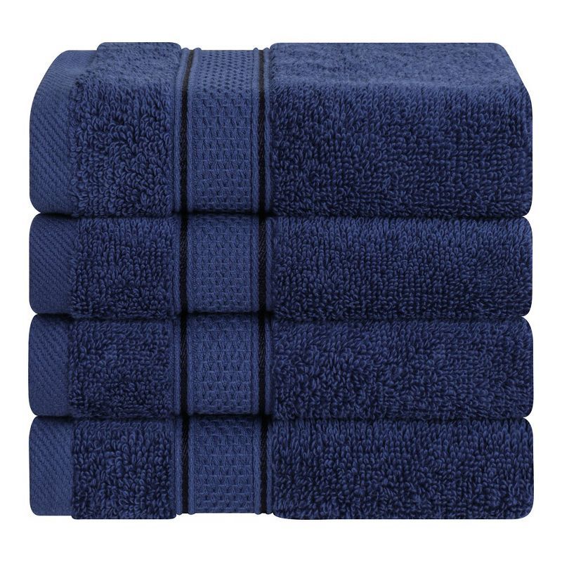 Navy Blue 13" x 13" Turkish Cotton Washcloth Set