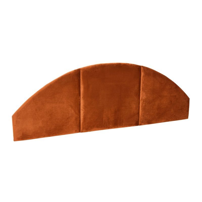 Terracotta Velvet Arched King Sound Reducing Headboard