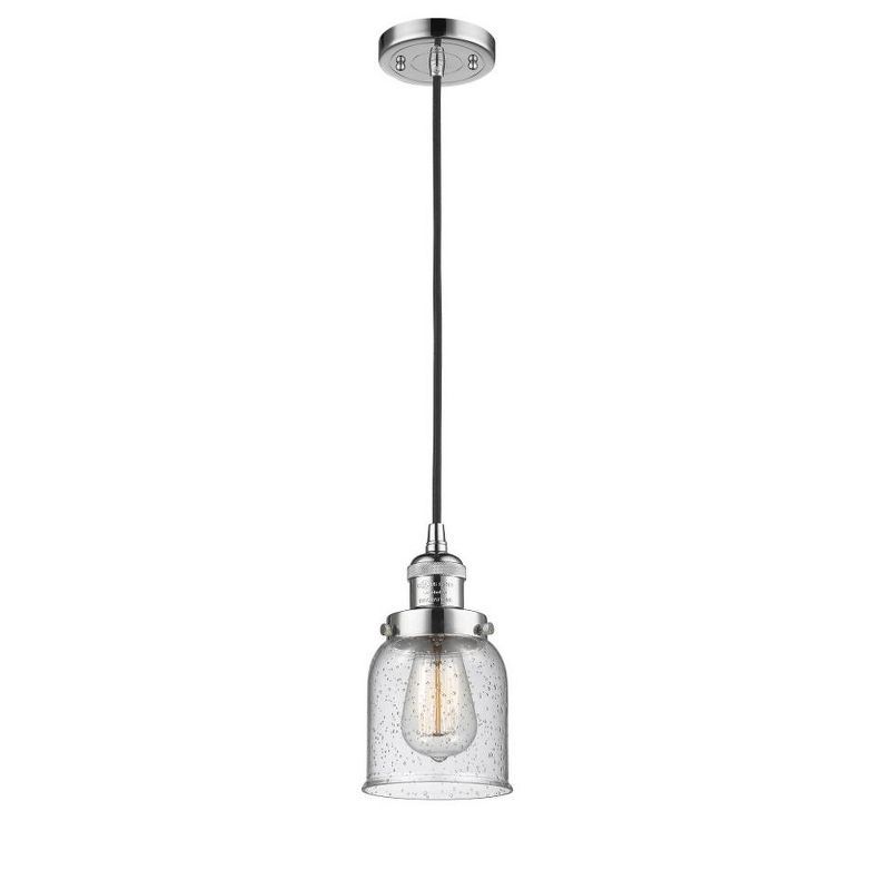 Polished Chrome Mini Pendant with Glass Shade