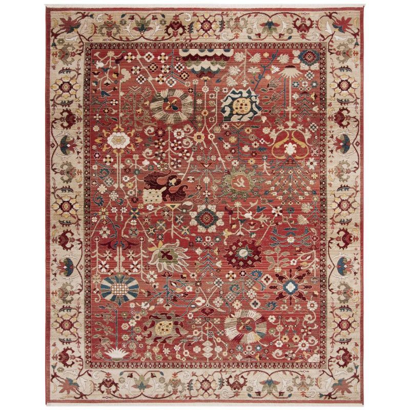 Safavieh Kashan Red and Beige Floral Synthetic 8' x 10' Area Rug