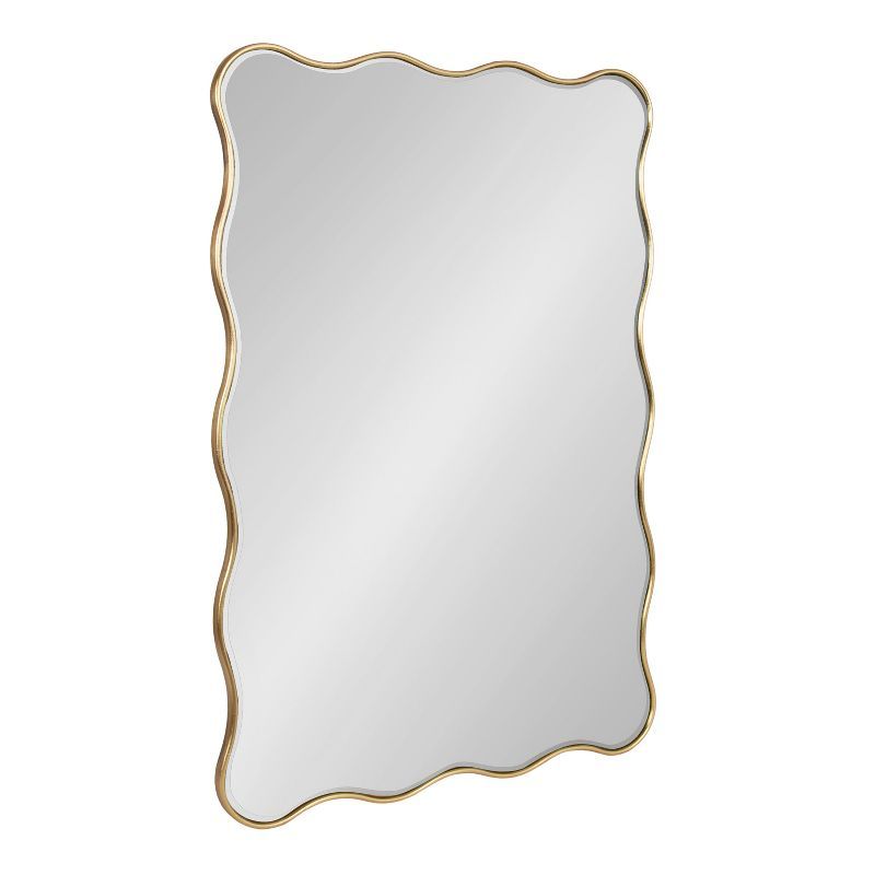 Viona 24" x 36" Gold Scalloped Edge Vanity Mirror