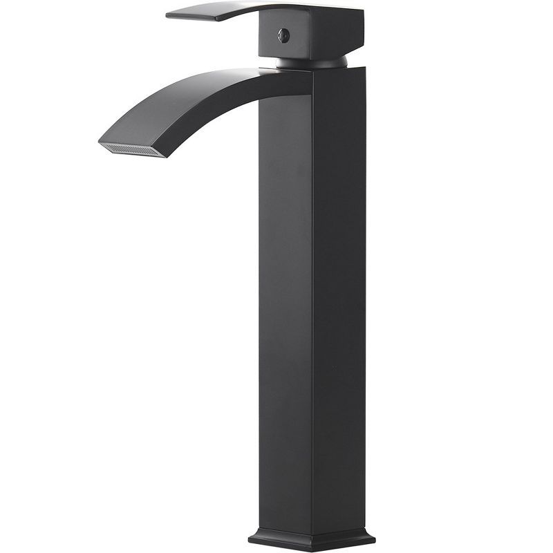 Matte Black Stainless Steel High Arc Bathroom Faucet