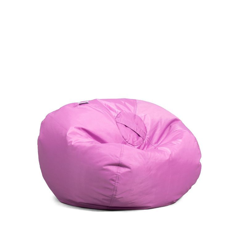 Radiant Orchid Polyester Bean Bag Chair with Removable Cover