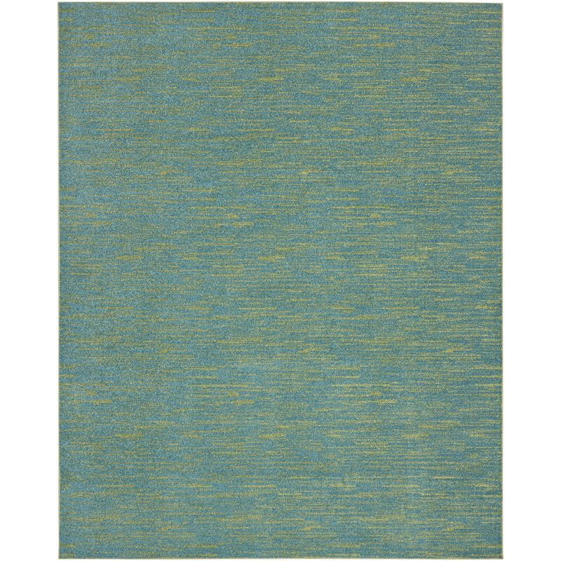 Marled Blue-Green 8' x 10' Easy-Care Synthetic Area Rug