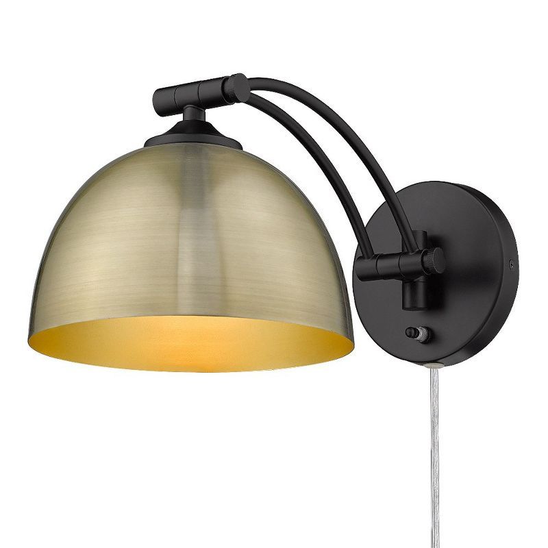 Black and Brass Adjustable Modern Wall Sconce