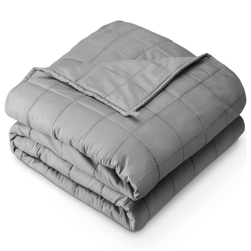 Light Grey Cotton Kids Weighted Blanket 40"x60" 7 lbs