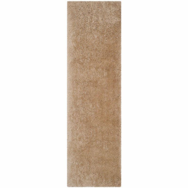 Champagne Hand-Tufted Shag Runner Rug, 2'3" x 6'