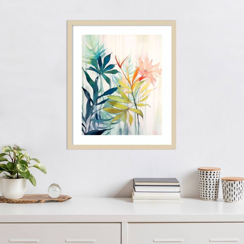 Pink and Yellow Floral Elegance I Framed Graphic Art Print