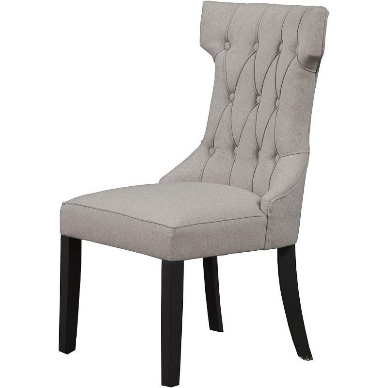 Manchester High Back Gray Upholstered Parsons Side Chair