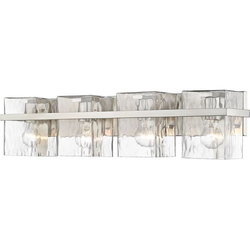 Bennington Brushed Nickel 4-Light Vanity with Clear Glass Shades