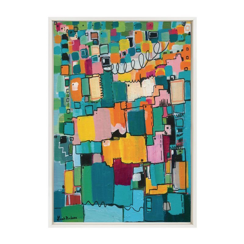 Afternoon Delight Abstract Multicolor Canvas Wall Art