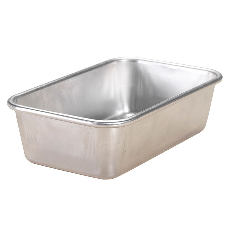 Natural Aluminum 1.5 Pound Commercial Loaf Pan with Lid