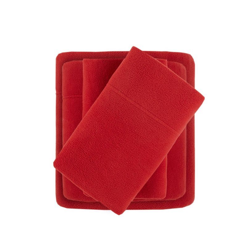 King Micro Fleece Sheet Set Red