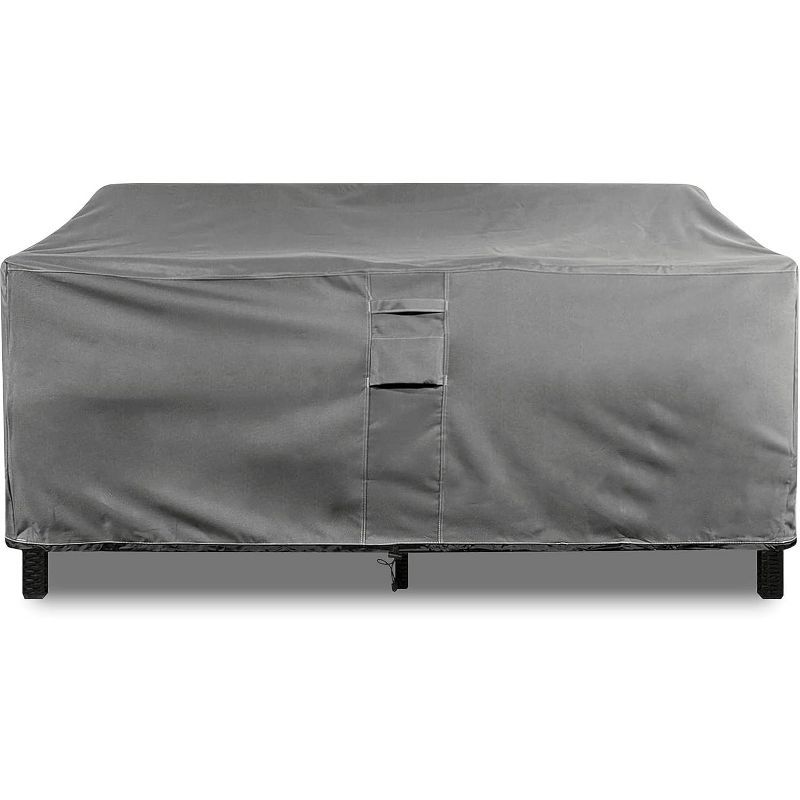 Gray Weatherproof PVC Outdoor Loveseat Cover 48" x 32.5" x 31"