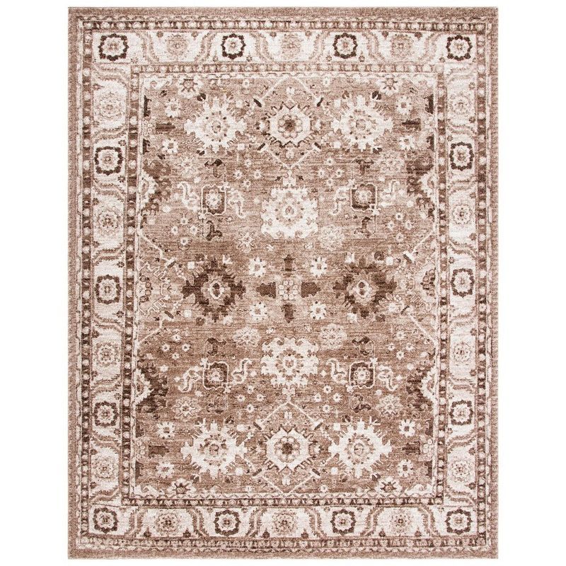 Taupe 8' x 10' Stain-Resistant Synthetic Area Rug