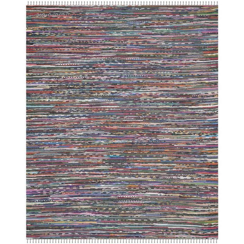 Handwoven Multicolor Cotton Rag Area Rug, 8' x 10'