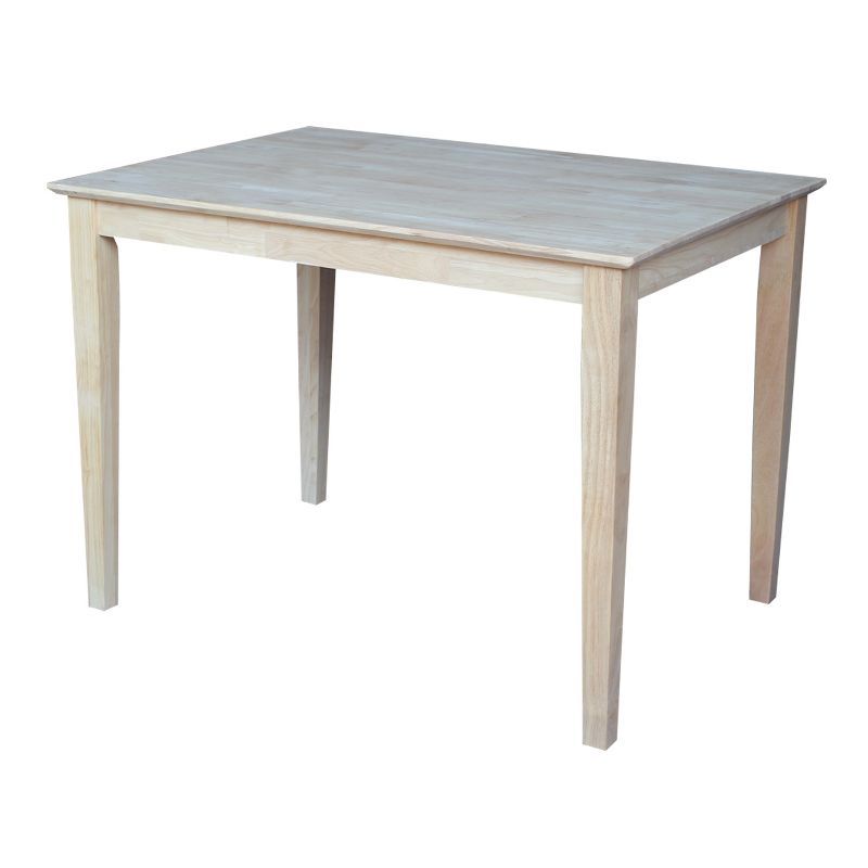 Transitional Solid Wood Extendable Dining Table in Natural Finish