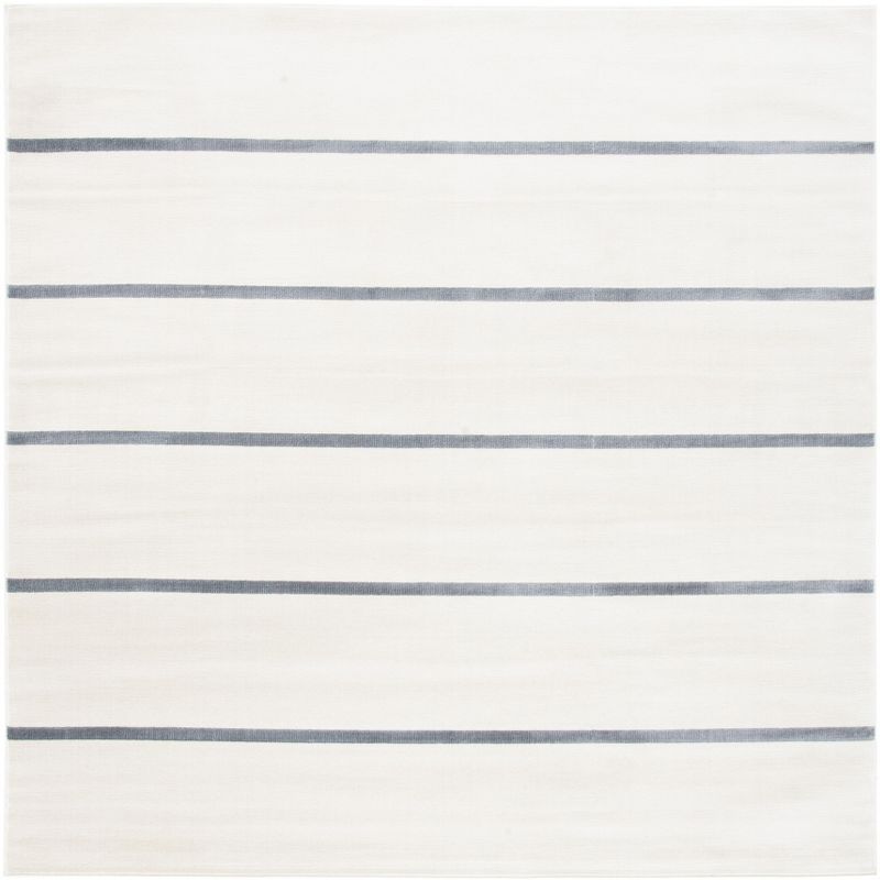 Orwell Abstract Art Deco Inspired Gray Square Area Rug - 6'7"
