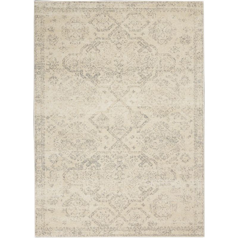 Serene Vintage Beige/Grey 6' x 9' Synthetic Area Rug