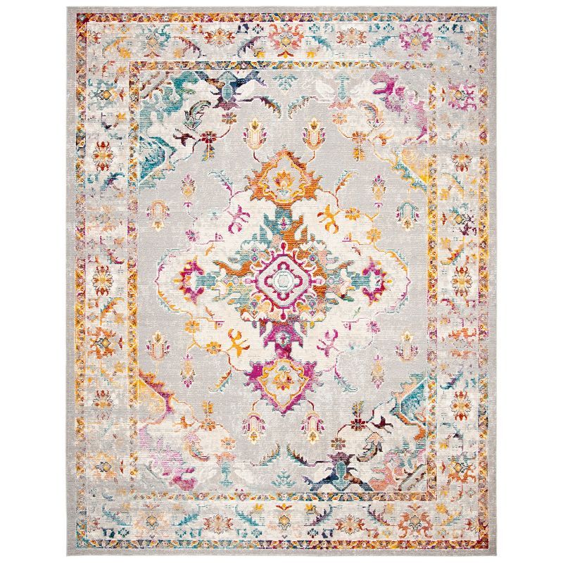 Gray and Cream 8' x 10' Hand-Knotted Oriental Rug
