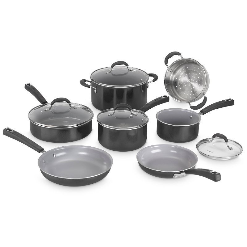 Cuisinart 11-Piece Black Non-Stick Aluminum Cookware Set