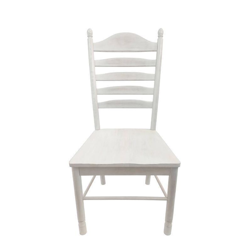 Whitman Whitewash Solid Wood Ladderback Side Chair