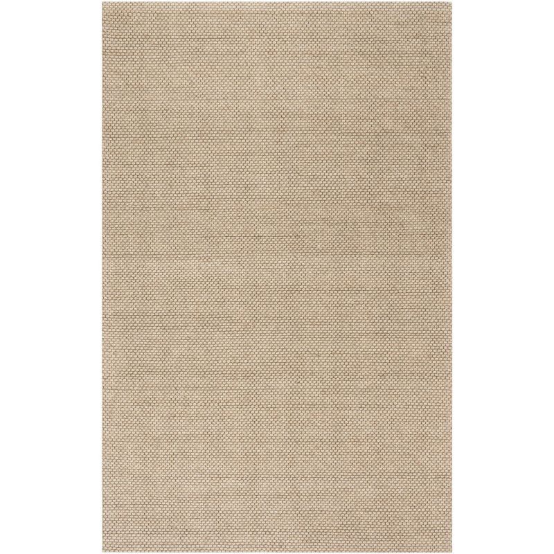 Coastal Charm Handwoven Beige Wool & Synthetic 4' x 6' Rug