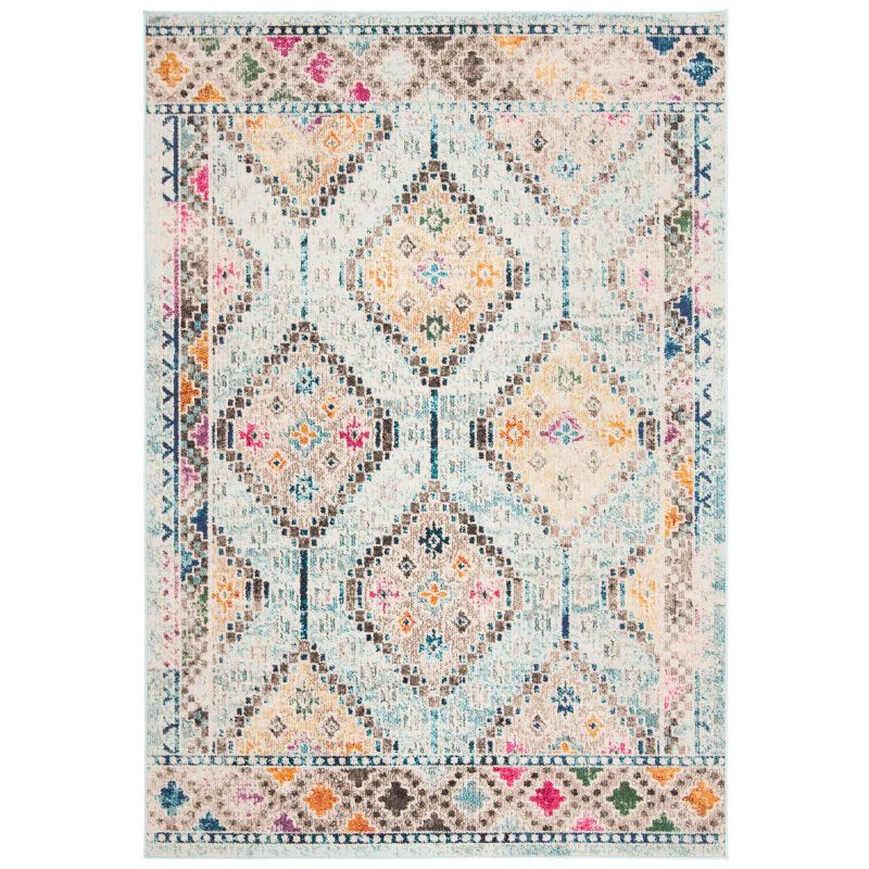 Metro-Mod Chic Blue Synthetic 4' x 6' Hand-Knotted Area Rug