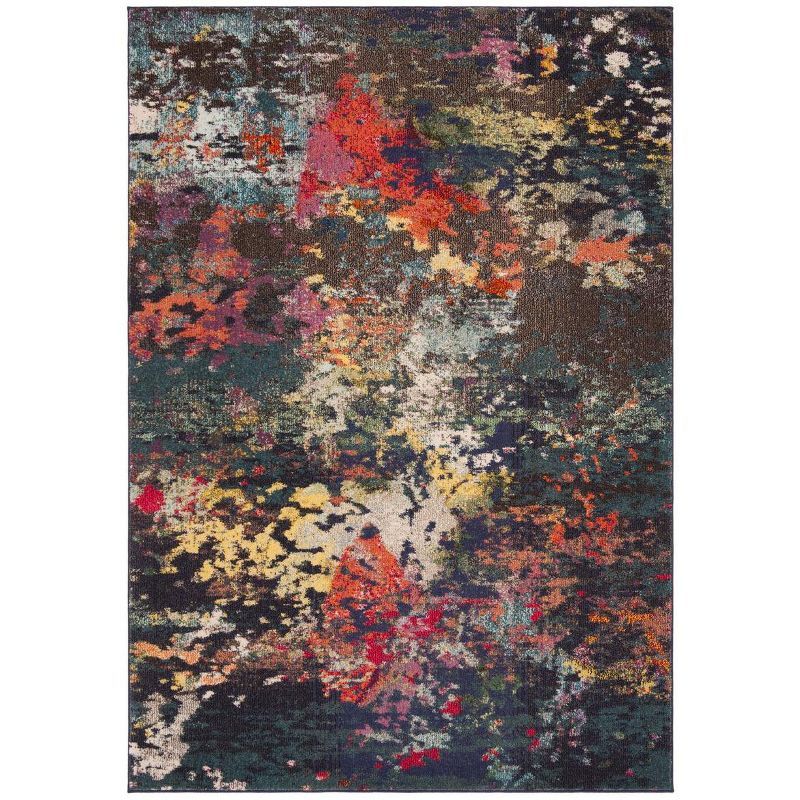 Monaco Multicolor Synthetic Rectangular Area Rug