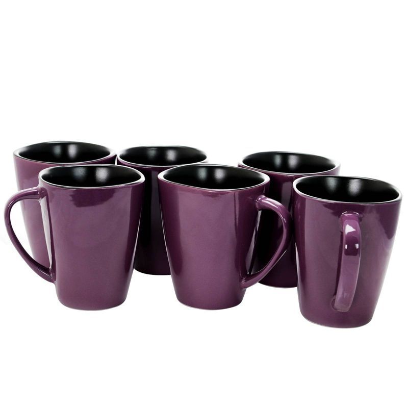 Colorful Ceramic 14-oz. Stoneware Mug Set of Six