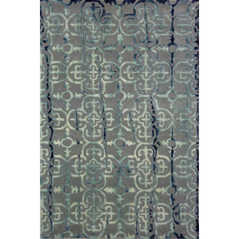 Gray Hand-Tufted Wool and Synthetic 6' x 9' Area Rug