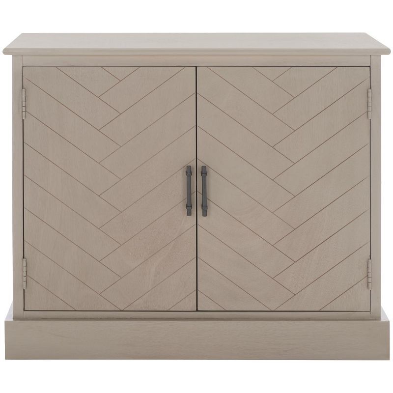 Peyton Greige Herringbone 2-Door Wooden Sideboard