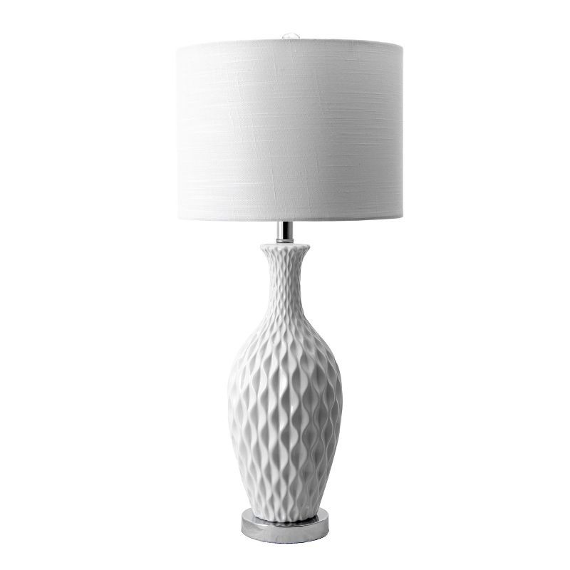 Irvine Ivory Ceramic 28" Table Lamp with Linen Shade