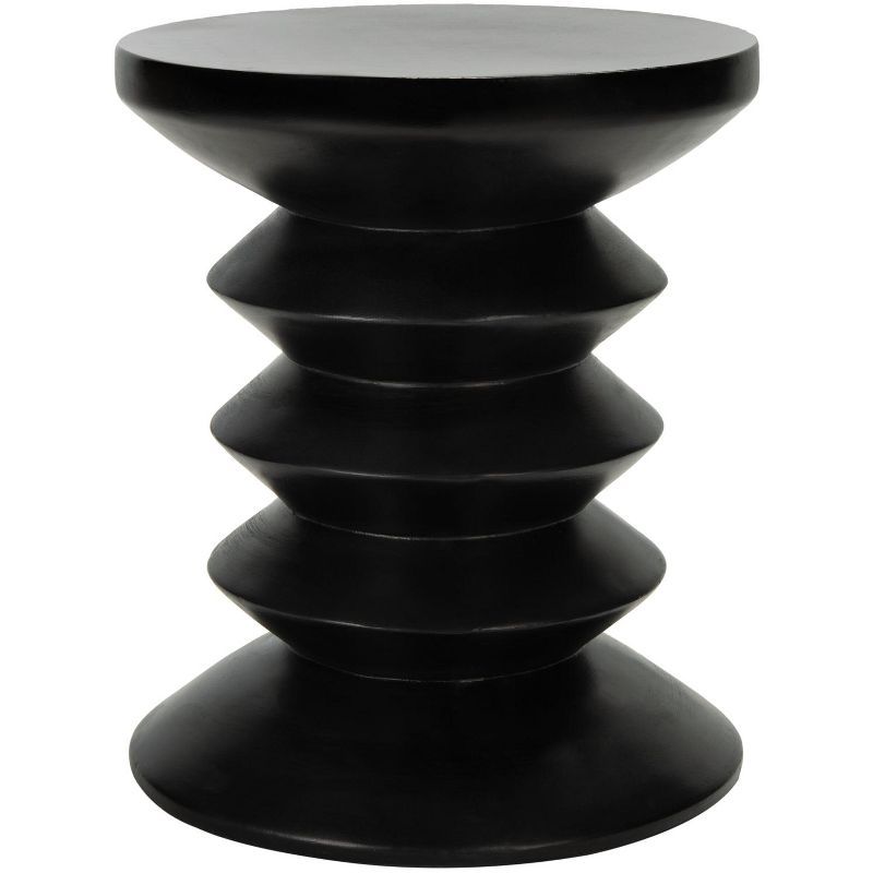 Benaya Black Concrete Indoor/Outdoor Accent Stool